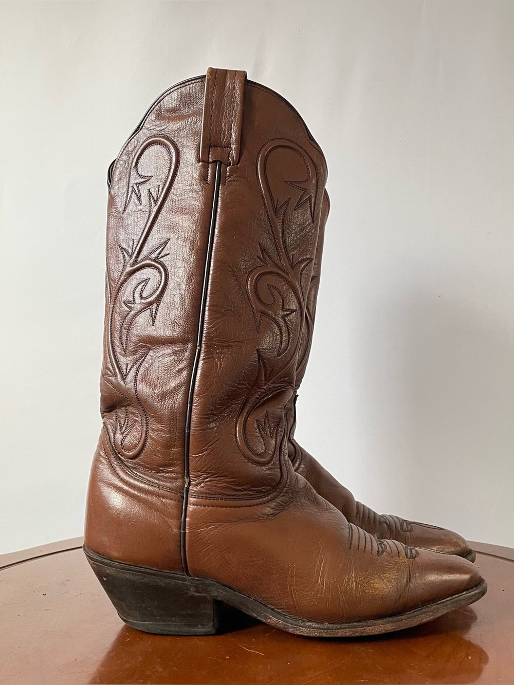 Dan Post Brown Leather Cowboy Boots | US 7.5 M